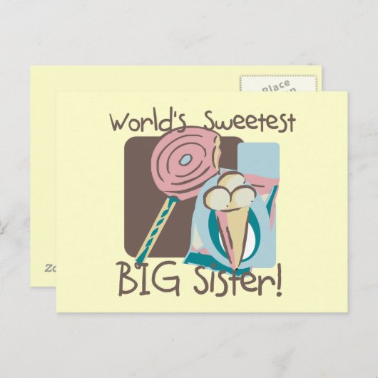 De liefste grote zuster van de wereld briefkaart (Voorkant / Achterkant)