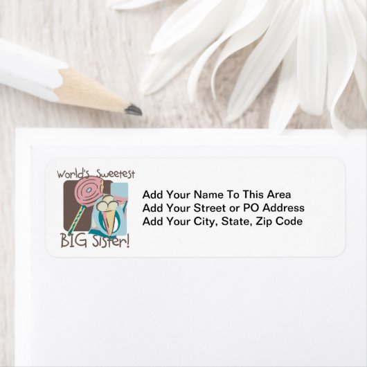 De liefste grote zuster van de wereld etiket (Insitu)