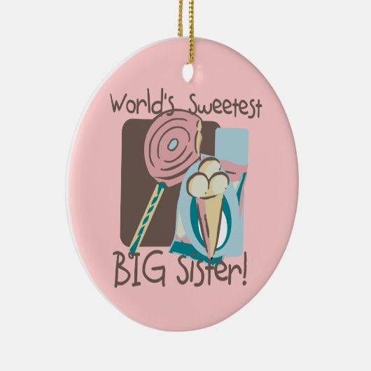 De liefste grote zuster van de wereld keramisch ornament (Rechts)