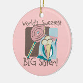 De liefste grote zuster van de wereld keramisch ornament (Links)