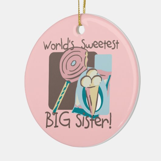 De liefste grote zuster van de wereld keramisch ornament (Links)