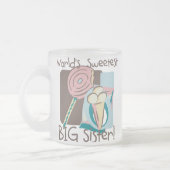 De liefste grote zuster van de wereld matglas koffiemok (Links)