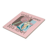 De liefste grote zuster van de wereld tegeltje (Zijkant)