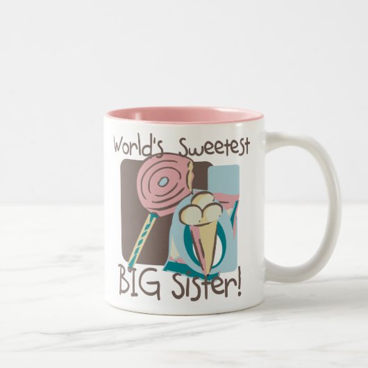 De liefste grote zuster van de wereld tweekleurige koffiemok (Rechts)