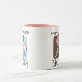 De liefste grote zuster van de wereld tweekleurige koffiemok (Center)