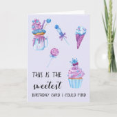 De liefste kaart Happy Birthday Leuke taart & Zoet (Voorkant)