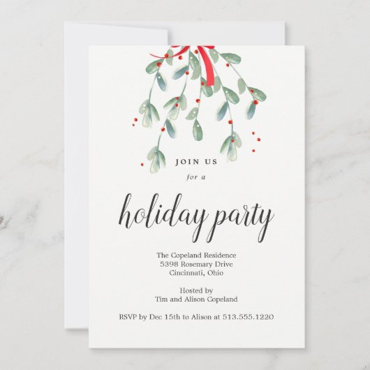 De liefste kerstfeestdag van Mistletoe nodigt uit Kaart (Voorkant)