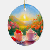 De liefste middag van de dag keramisch ornament (Links)