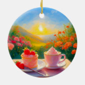 De liefste middag van de dag keramisch ornament (Achterkant)