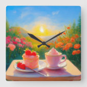 De liefste middag van de dag vierkante klok (Voorkant)