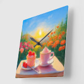 De liefste middag van de dag vierkante klok (Hoek)