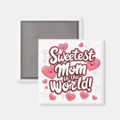 De liefste moeder ter wereld magneet (Voorkant / Achterkant)