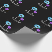 De liefste Pop Funny Lollipop Pun Dark BG Cadeaupapier (Hoek)