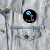 De liefste Pop Funny Lollipop Pun Dark BG Ronde Button 5,7 Cm (In situ)