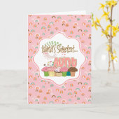 De liefste tante Cupcakes ter wereld Kaart (Gele Bloem)