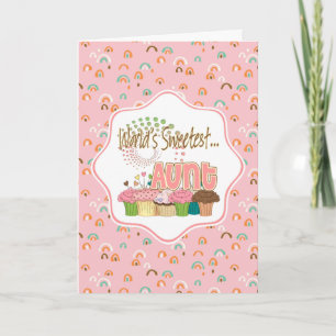 De liefste tante Cupcakes ter wereld Kaart