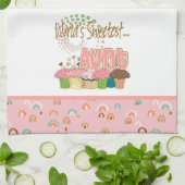 De liefste tante Cupcakes ter wereld Theedoek (Gevouwen)