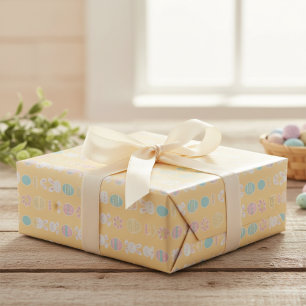 De liefste voorjaarswensen! Pastel Bunny & Egg Pas Cadeaupapier