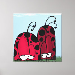 De Lieveheersbeestje Illustratie van Onbeantwoorde Canvas Afdruk