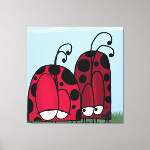 De Lieveheersbeestje Illustratie van Onbeantwoorde Canvas Afdruk