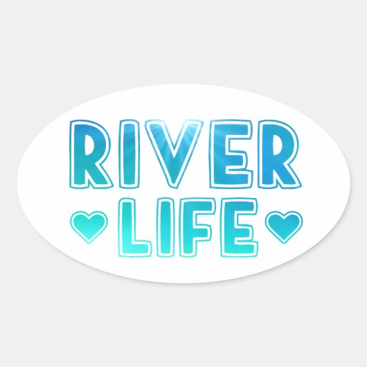 De Life Oval Sticker (Voorkant)