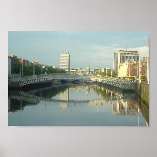 De Liffey in het stadscentrum van Dublin Poster (Voorkant)