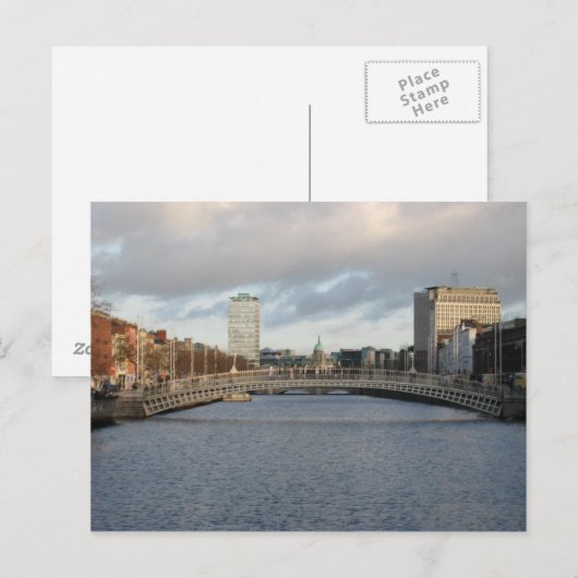 De Liffey Ireland Dublin Briefkaart (Voorkant / Achterkant)