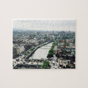 De Liffey puzzle, de stad Dublin, Ierland panorama Legpuzzel