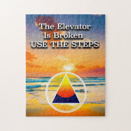 De lift is gebroken herstel slogan Sunrise Legpuzzel