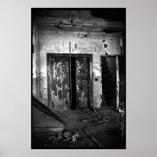 De lift naar de hel poster (Voorkant)