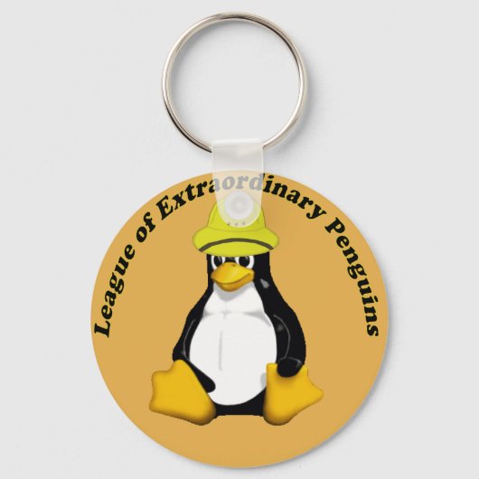 De Liga van Buitengewone pinguïns Sleutelhanger (Voorkant)