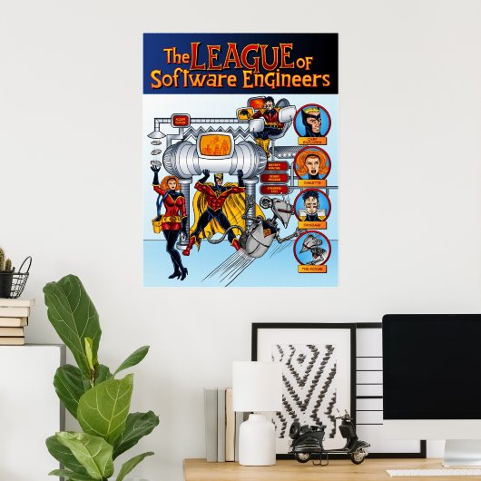De Liga van Software Engineers Poster (Thuiskantoor)