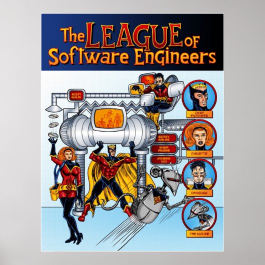 De Liga van Software Engineers Poster (Voorkant)