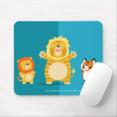 De liger en zijn trotse ouders mousepad muismat (Met muis)