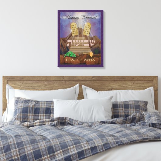 De LIght van het schilderen van Shavuot Canvas Afdruk (Insitu (Slaapkamer))