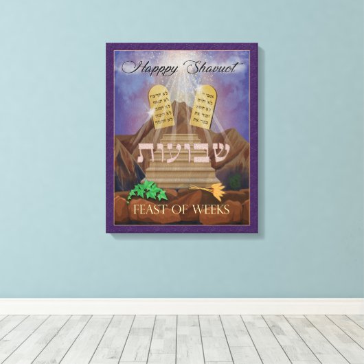 De LIght van het schilderen van Shavuot Canvas Afdruk (Insitu (Houten vloer))