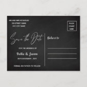 De Lights van het Koord van het Chalkboard Wedding Uitnodiging Briefkaart (Achterkant)