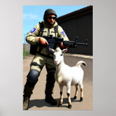 De lijfwacht van de geit | AI Art Poster (Voorkant)