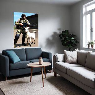 De lijfwacht van de geit   AI Art Poster