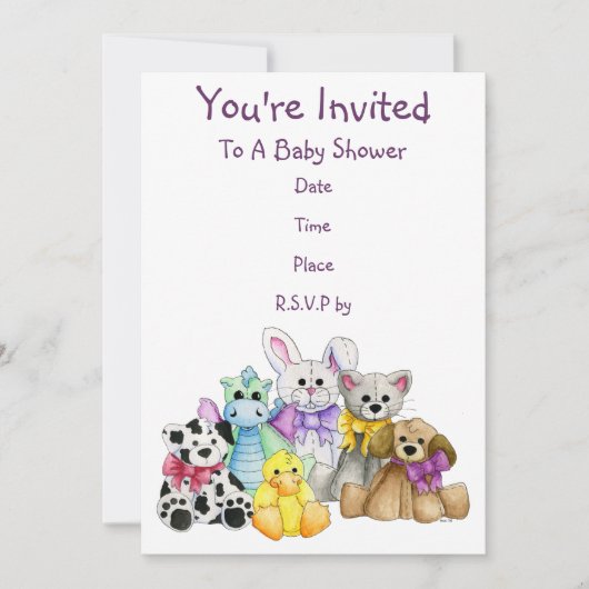 De lijn op de Uitnodiging van het Baby shower (Voorkant)