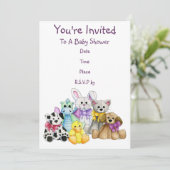 De lijn op de Uitnodiging van het Baby shower (Staand voorkant)