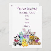 De lijn op de Uitnodiging van het Baby shower (Voorkant / Achterkant)