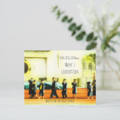 De lijn van het afstuderen omhoog Foto sparen de D Briefkaart (Staand voorkant)