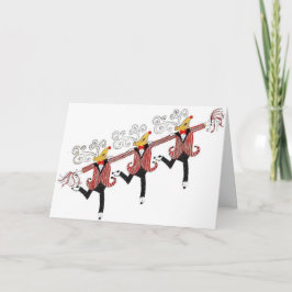 De Lijn van het Refrein van het rendier Feestdagen Kaart