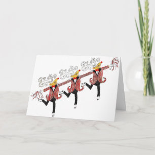 De Lijn van het Refrein van het rendier Feestdagen Kaart