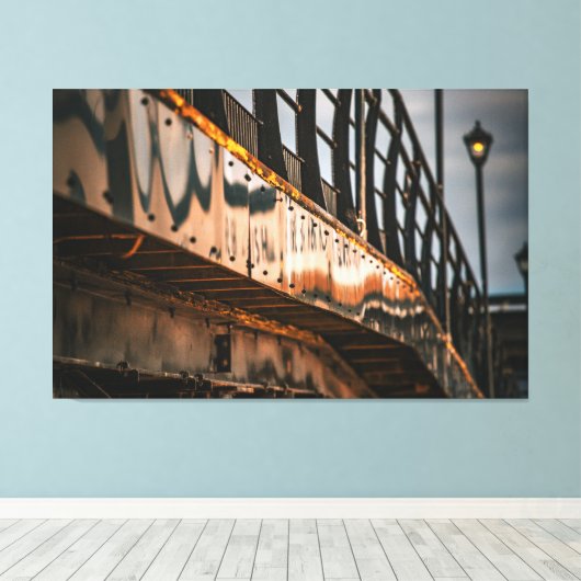 De lijnen naar beneden kijken canvas afdruk (Insitu (Houten vloer))