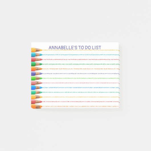 De lijnen van het potlood om Lijst te doen aanpass Post-it® Notes (Voorkant)