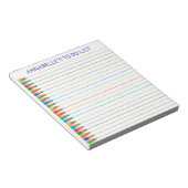 De lijnen van het potlood om Lijst te doen persona Notitieblok (Schuin)