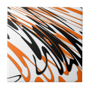 De Lijnen van Squiggly van de Kleuren van Bengalen Tegeltje