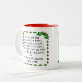 De lijnen zijn lang... tweekleurige koffiemok (Voorkant links)